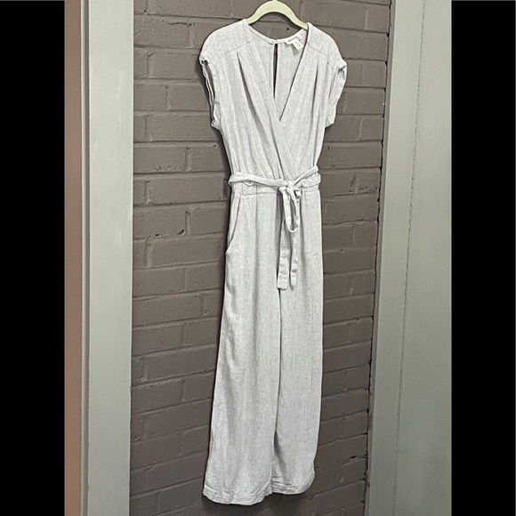 Anthropologie Monteau. linen blend jumpsuit S-M - Picture 1 of 8